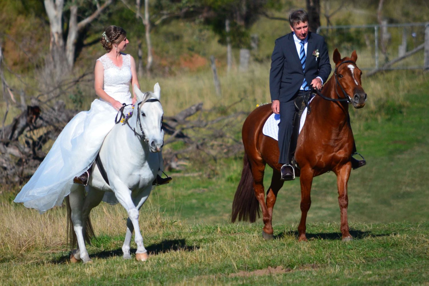 Jess Greg Horseback Wedding 13 Chapman Valley Horse Riding